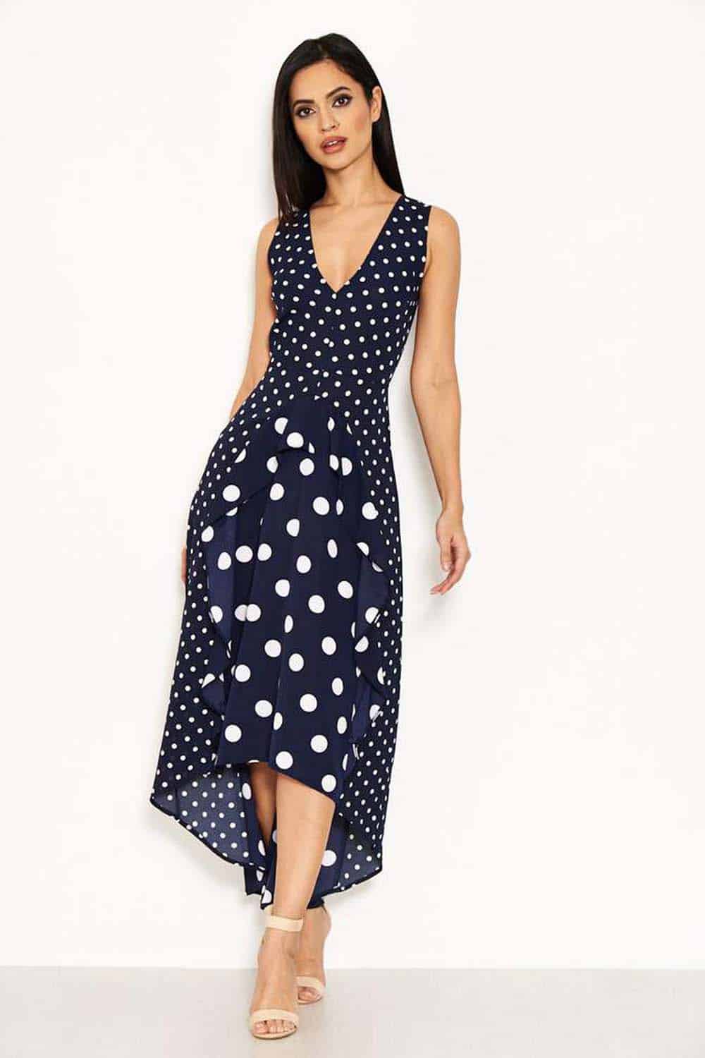 essential φόρεμα mix up polka dots high low