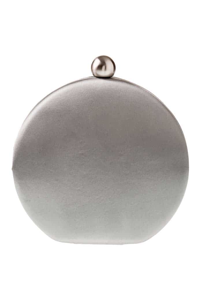 chic clutch satin perfect silver circle