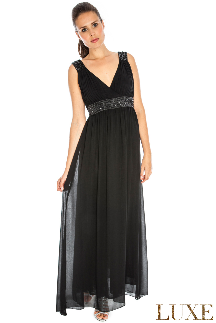 Grecian Bradino Empire Forema Me Strass Se Mayro