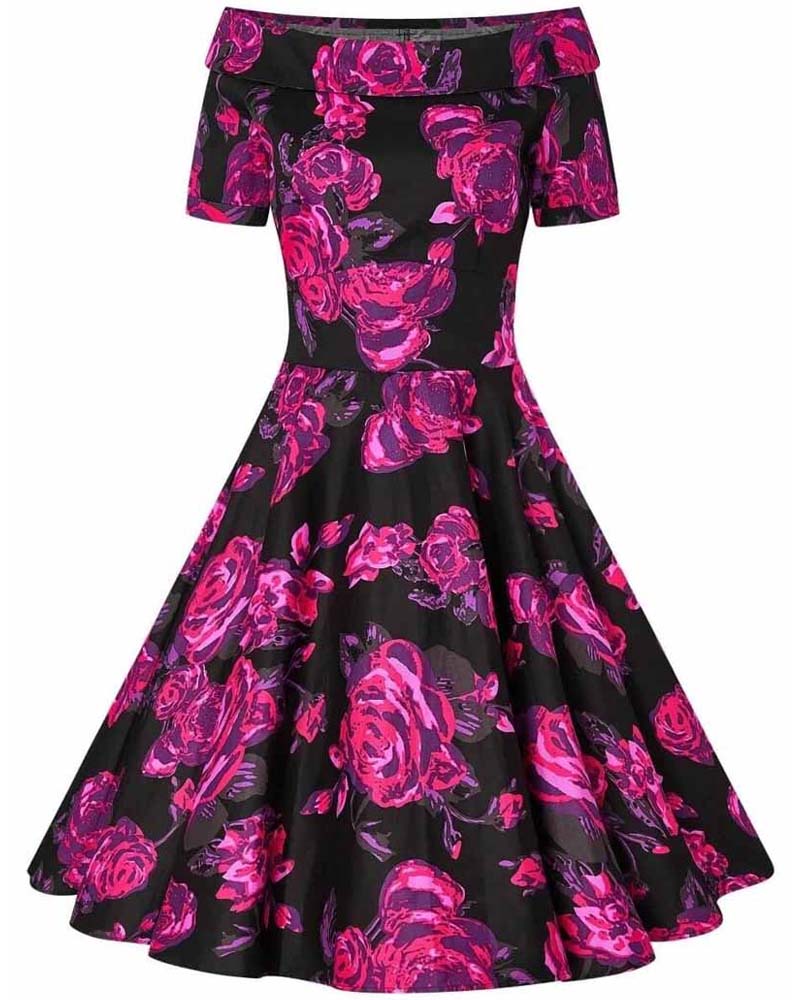 vintage chic φόρεμα Drama rose