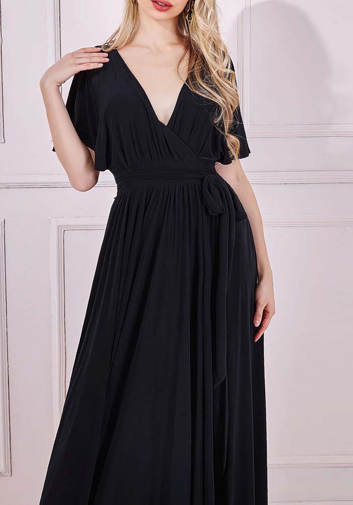 essential black maxi φόρεμα 
