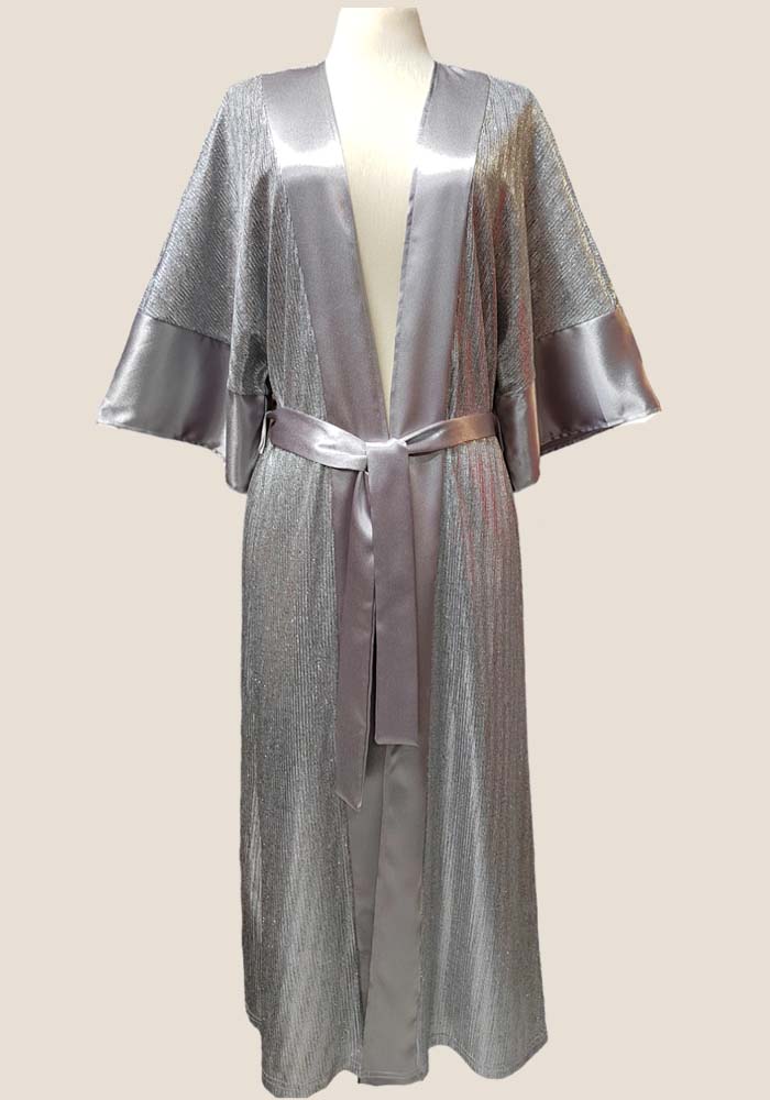 luxe silver kimono Telma